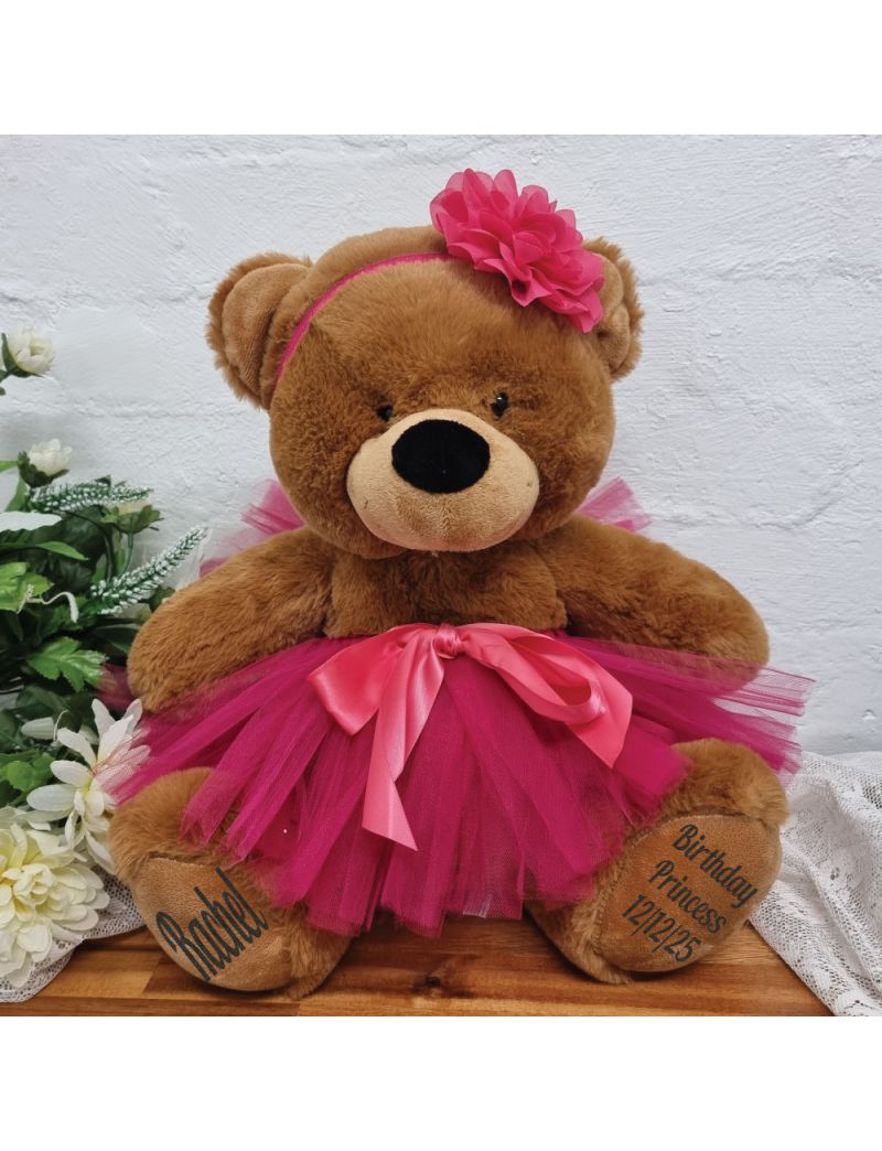 Birthday Ballerina Teddy Bear 40cm Plush Brown