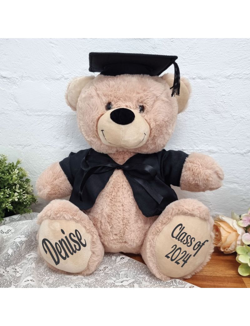 Personalised Graduation Bear with Cape Beige 40cm 