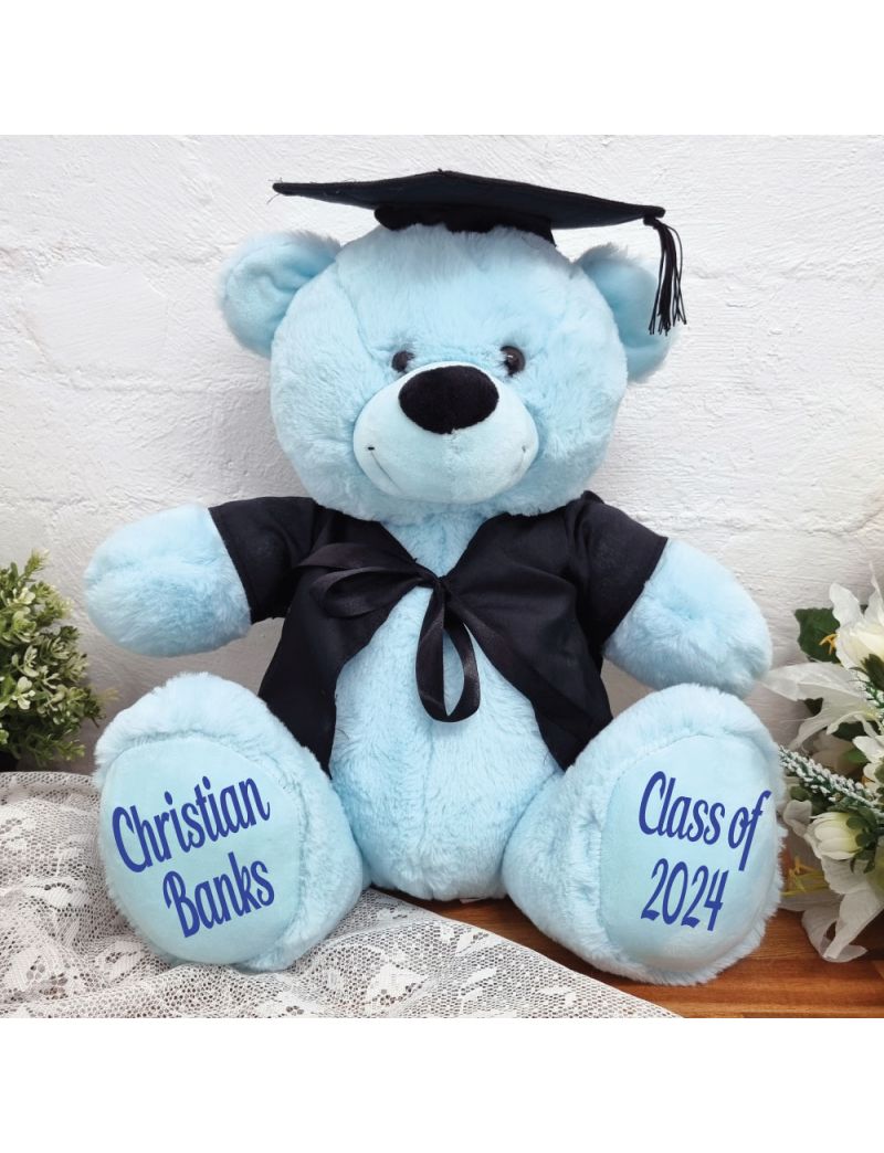 Graduation Bear with Cape Light Blue 40cm 