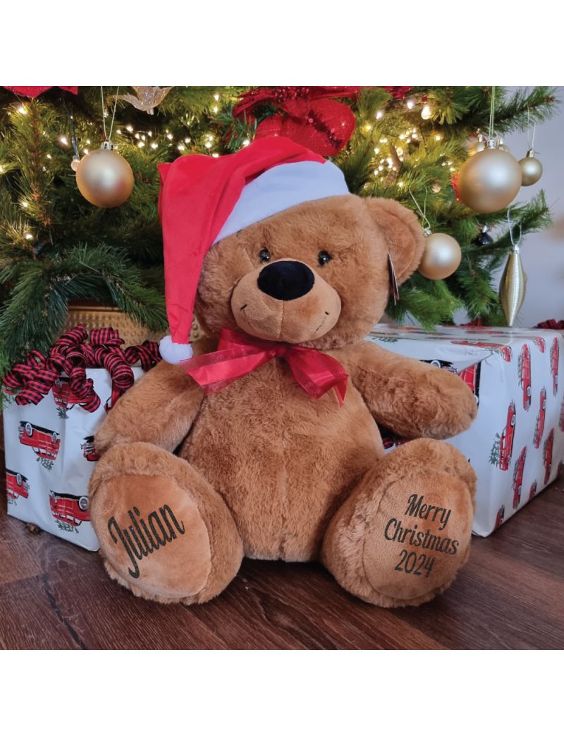 Personalised Christmas Bear 40cm Brown