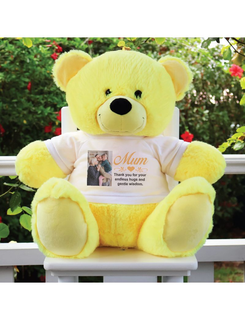 Mum Photo TShirt Bear Yellow Plush 40cm