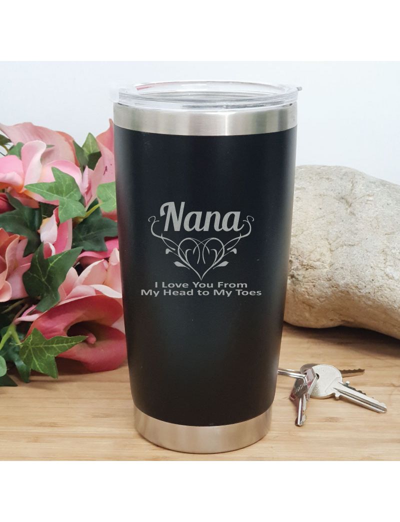 Nan Insulated Travel Mug 600ml Black