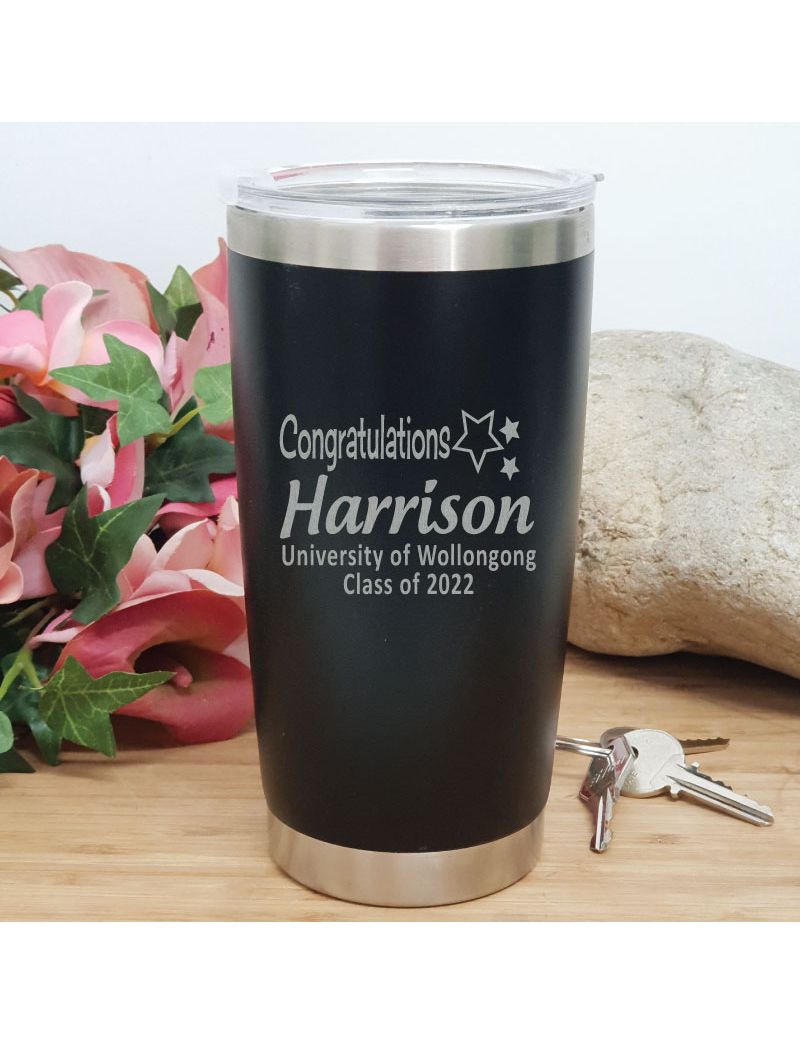 Graduation Insulated Travel Mug 600ml Black