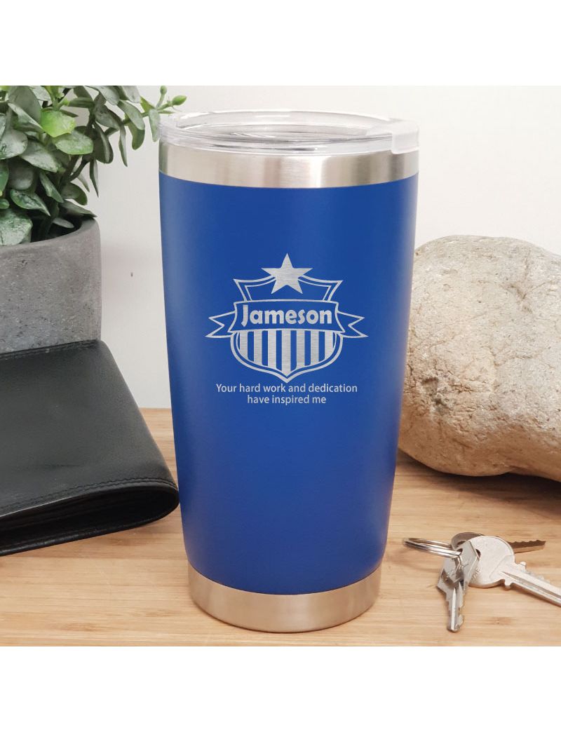 Coach Engraved Insulated Travel Mug 600ml Dark Blue