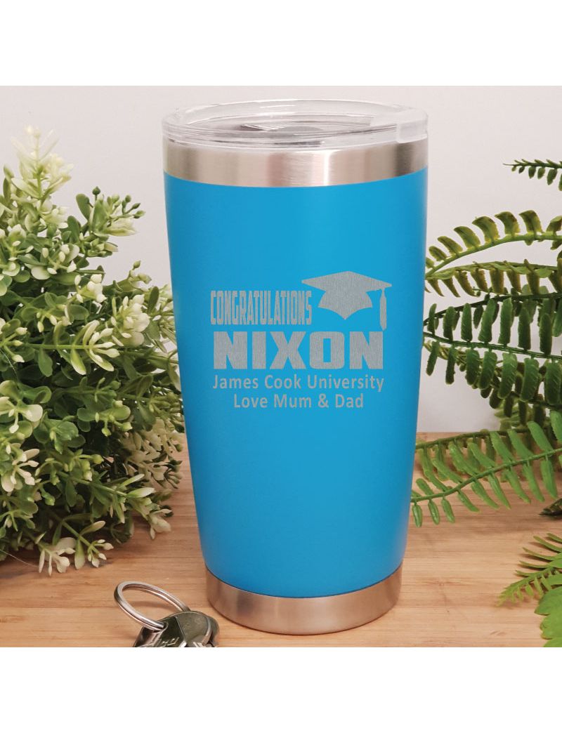 Graduation Insulated Travel Mug 600ml Blue