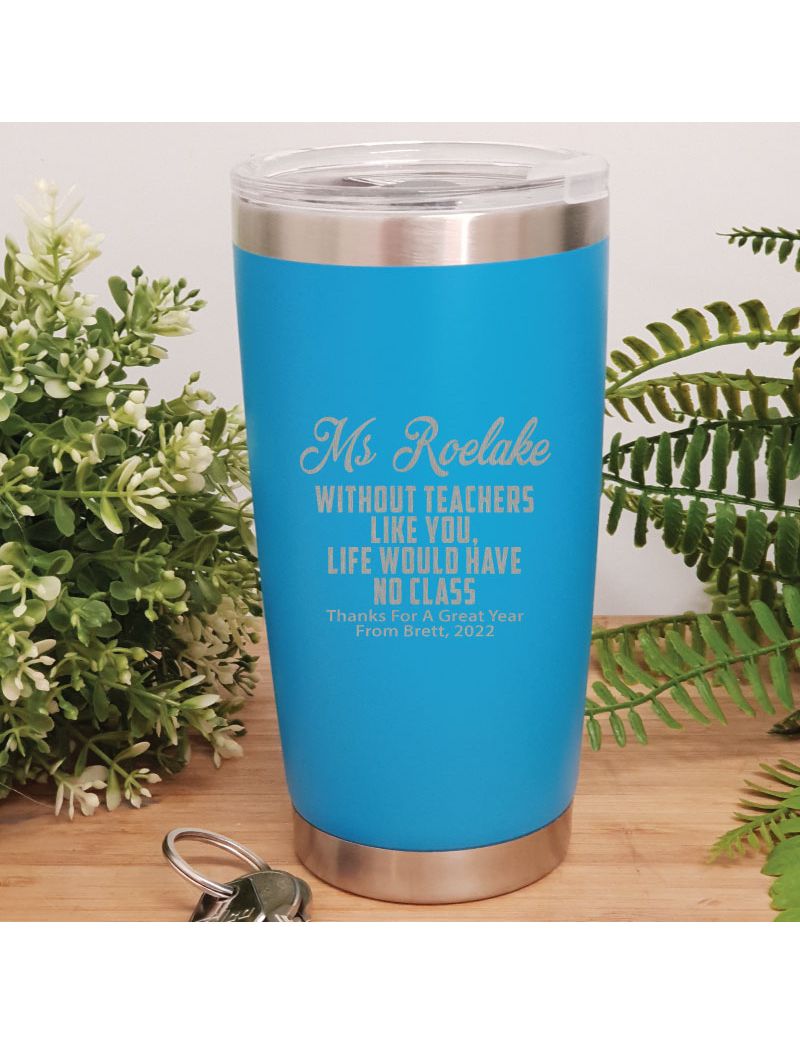 Teacher Insulated Travel Mug 600ml Blue - No Class