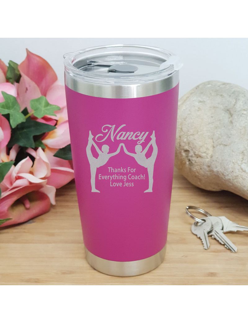 Gymnastic Coach Insulated Travel Mug 600ml Pink