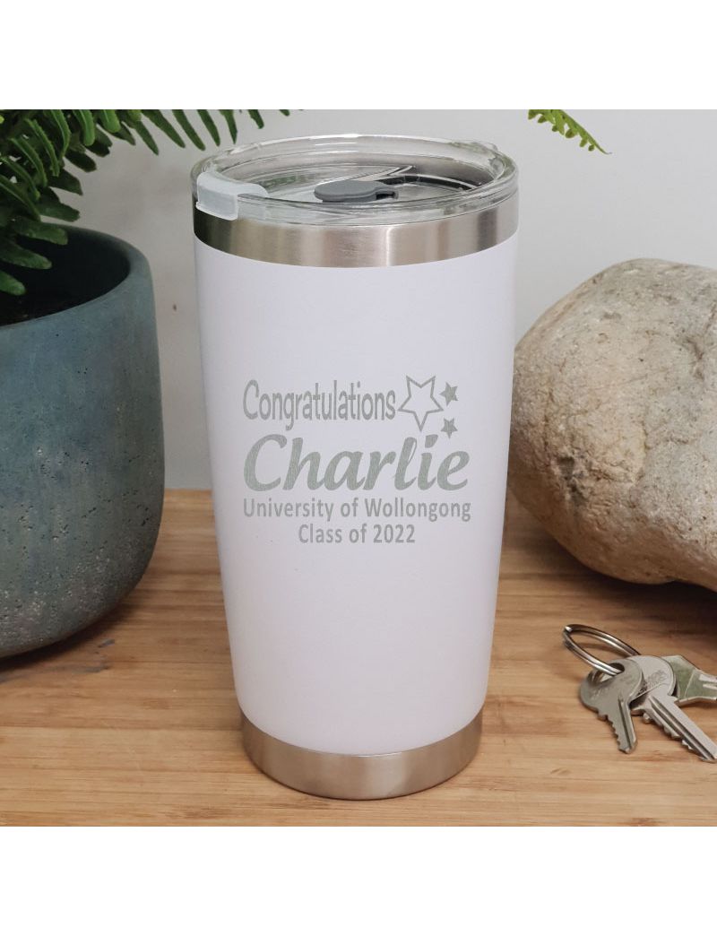 Graduation Insulated Travel Mug 600ml White