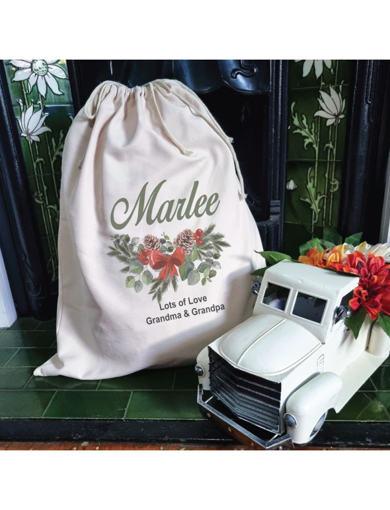 Personalised Christmas Sack 70cm - Garland