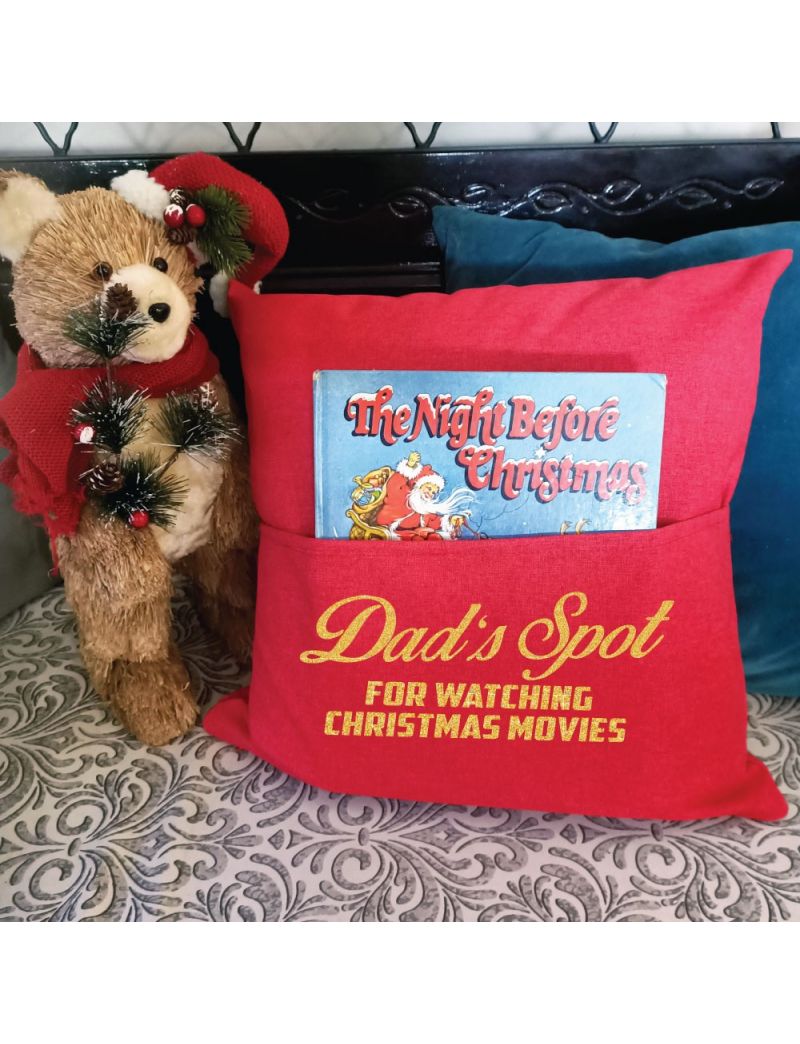 Dad Red Christmas Pocket Pillow Cover