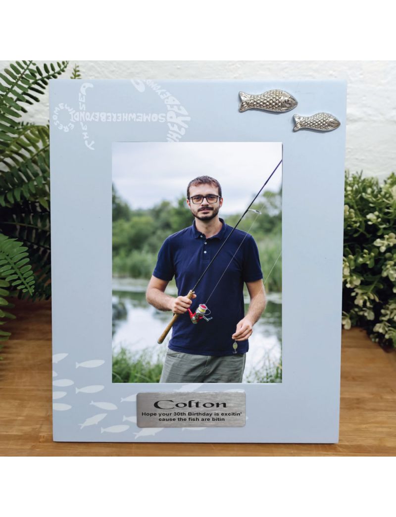 Personalised 30th Birthday Fishing Frame 6x4