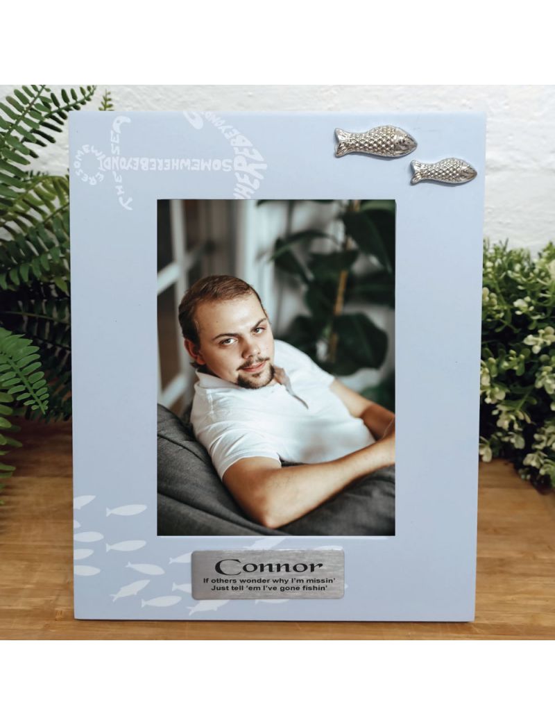 Personalised Memorial Fishing Frame 6x4