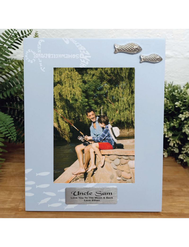 Personalised Uncle Fishing Frame 6x4