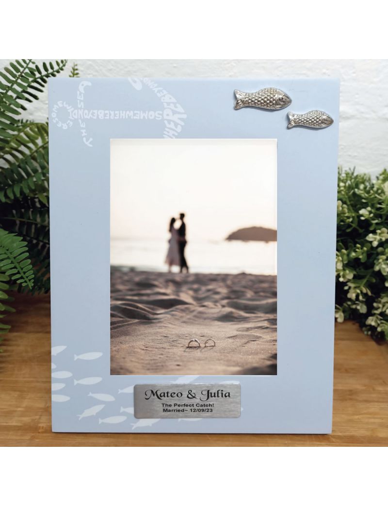 Personalised Wedding Fishing Frame 6x4