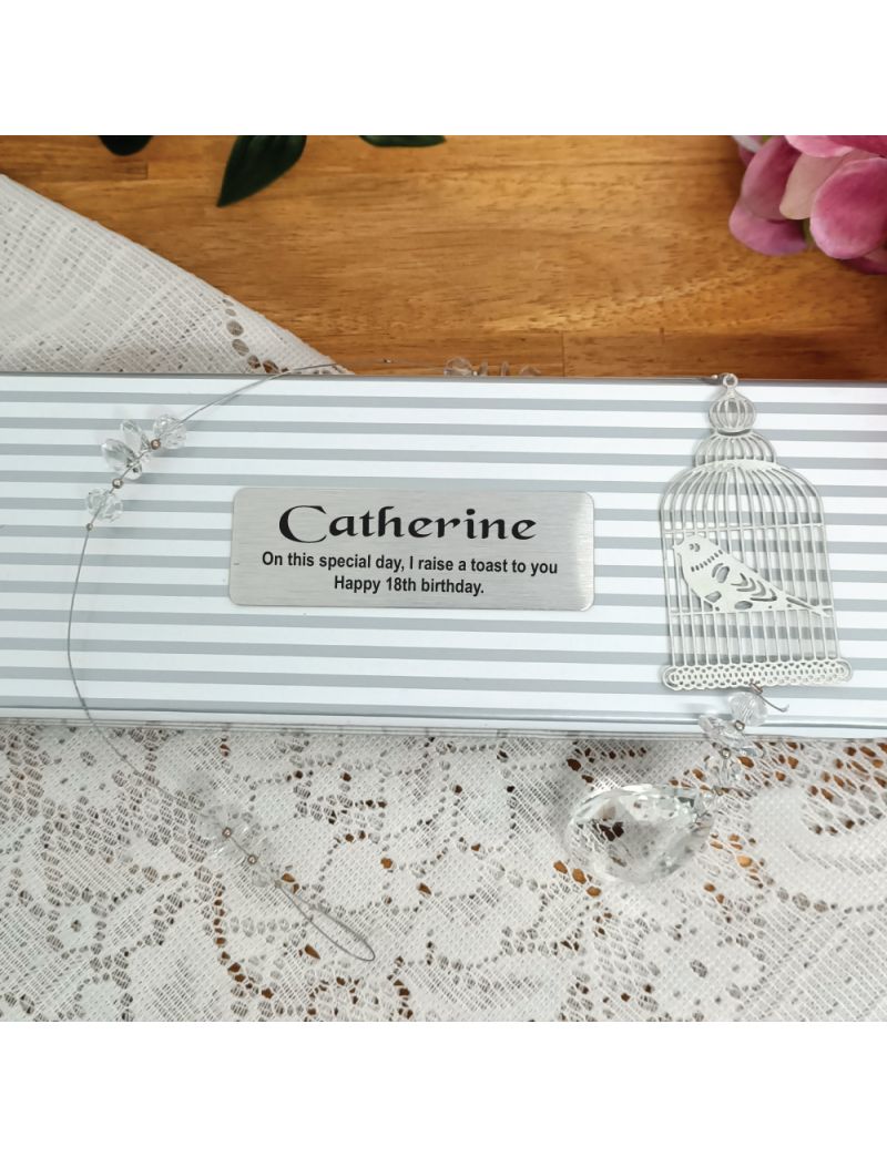 Personalised 18th Birthday Suncatcher -Bird Cage