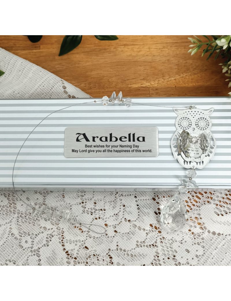 Personalised Naming Day Suncatcher- Owl