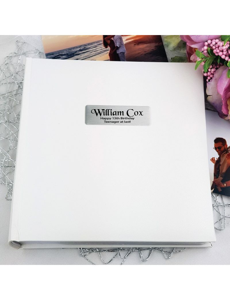 Personalised 13th Birthday Photo Album 200 - White