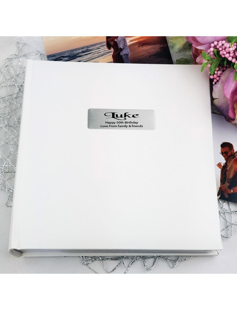 Personalised 50th Birthday Photo Album 200 - White