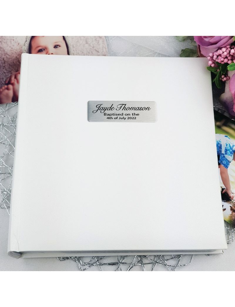 Personalised Baptism Photo Album 200 - White