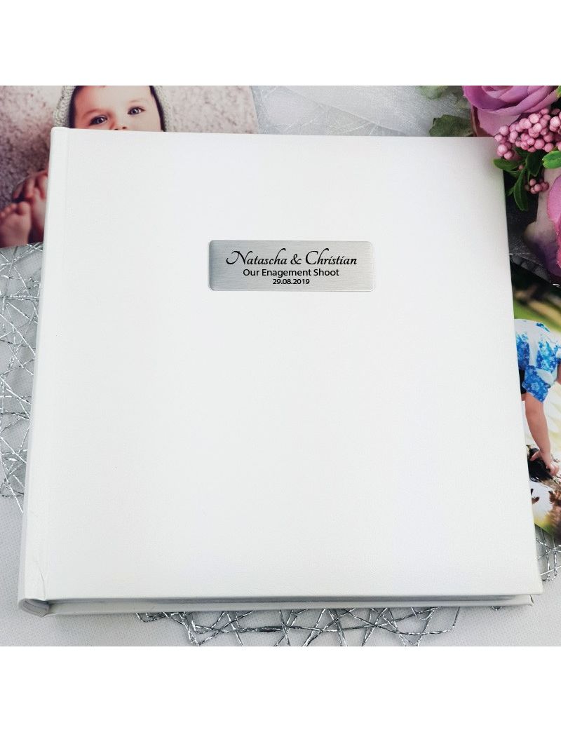 Personalised Engagement Photo Album 200 - White