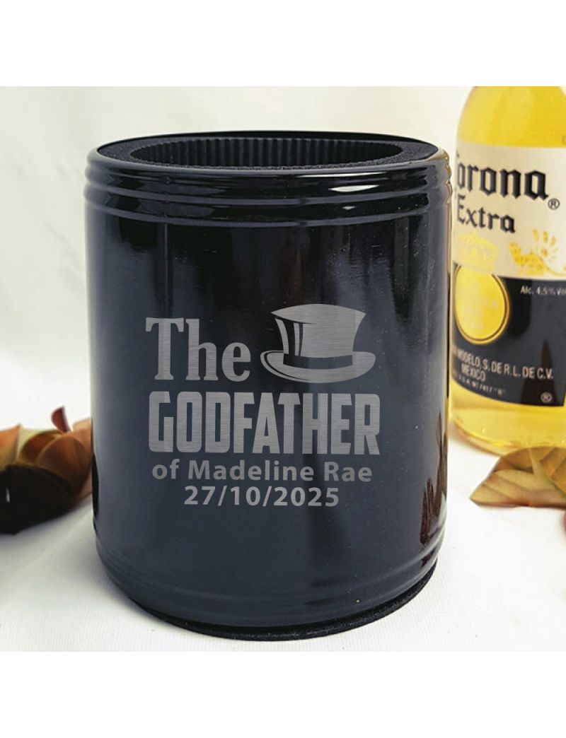 Godfather Black Can Cooler- Personalised Gift