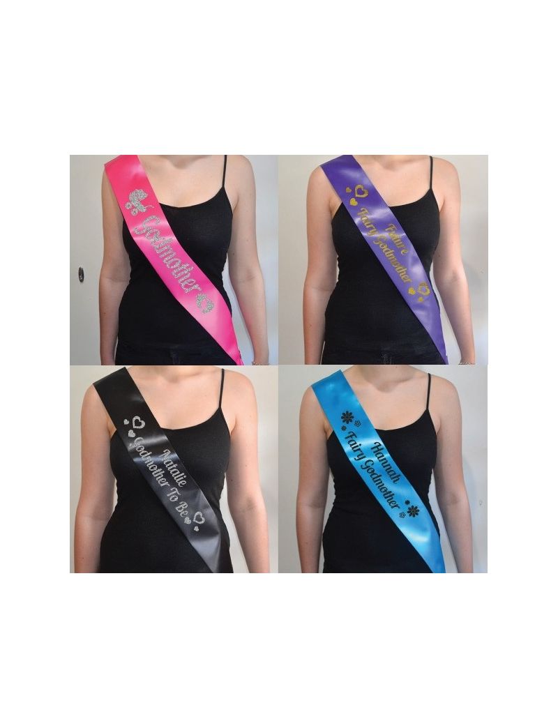 Baby Shower Sash - Godmother To Be - 11 Colours