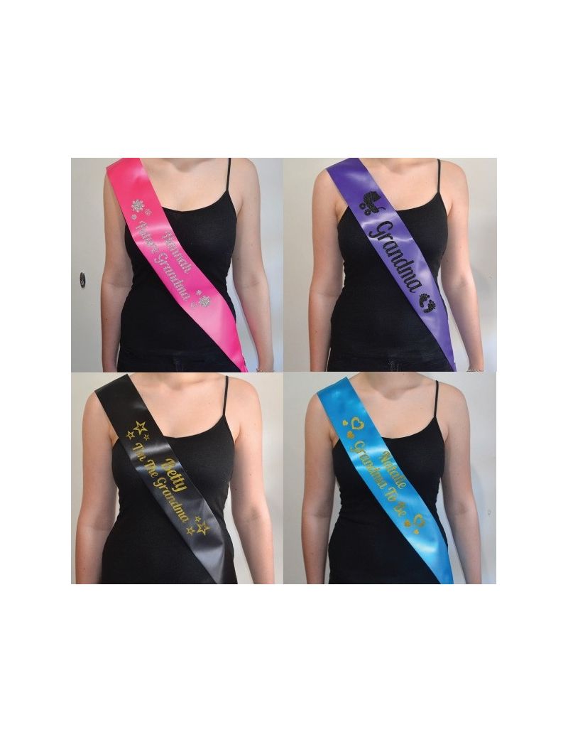 Baby Shower Sash - Grandma To Be - 11 Colours