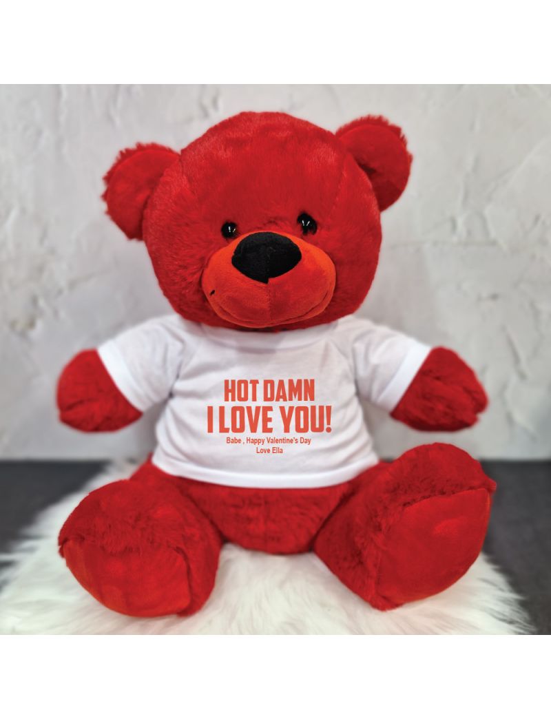 Naughty Love You Valentines Day Bear - 40cm Red