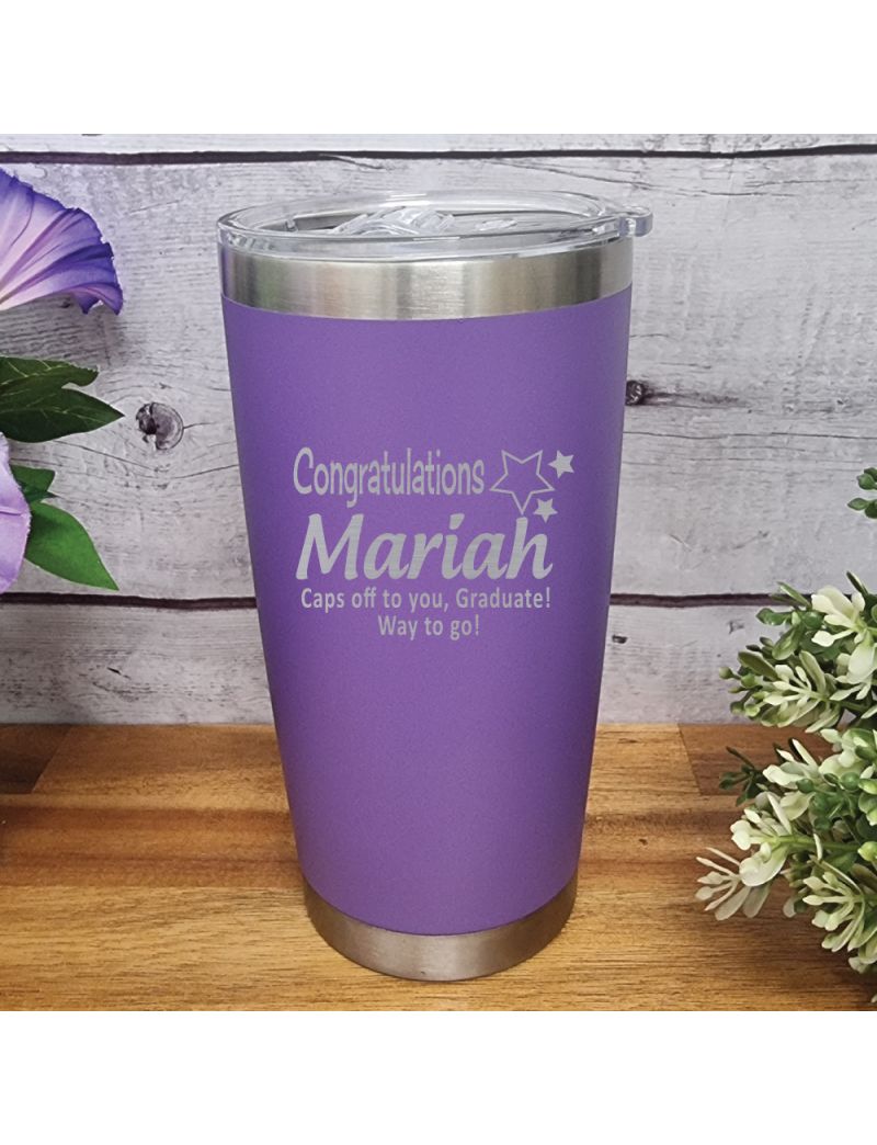 Graduation Insulated Travel Mug 600ml Purple