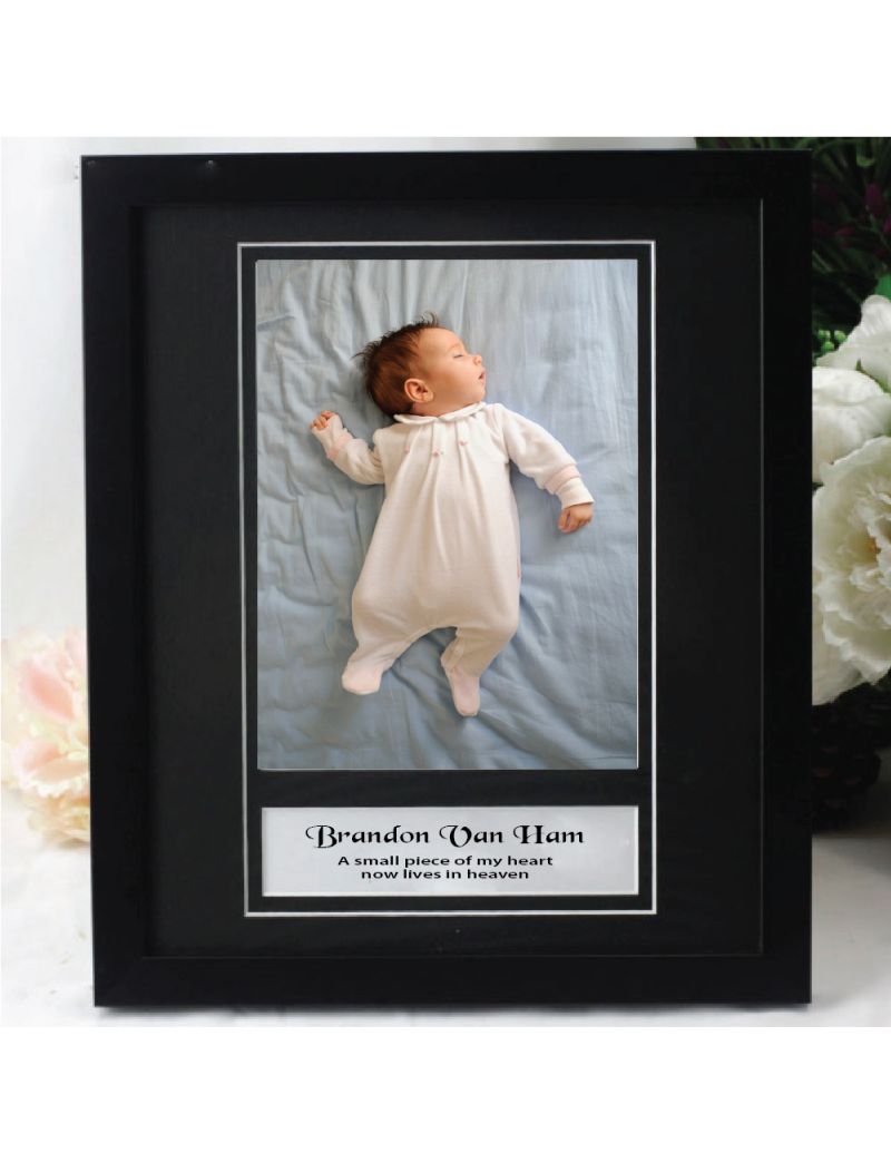 Personalised Memorial Photo Frame 6x8 Black