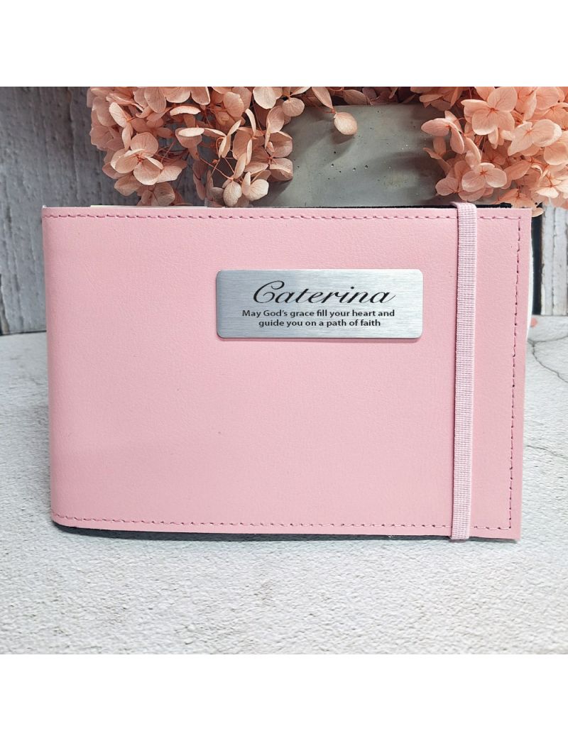Personalised Christening Brag Photo Album - Pink