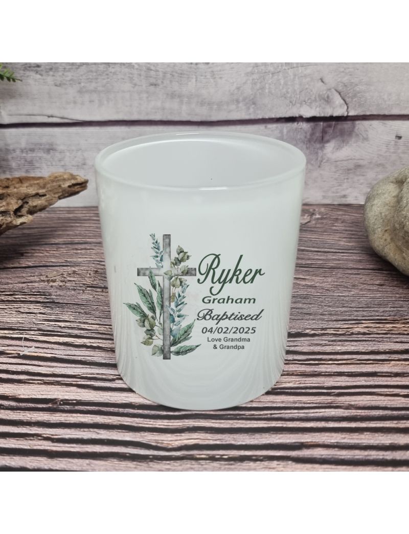 Baptism Candle Holder Gum Tree