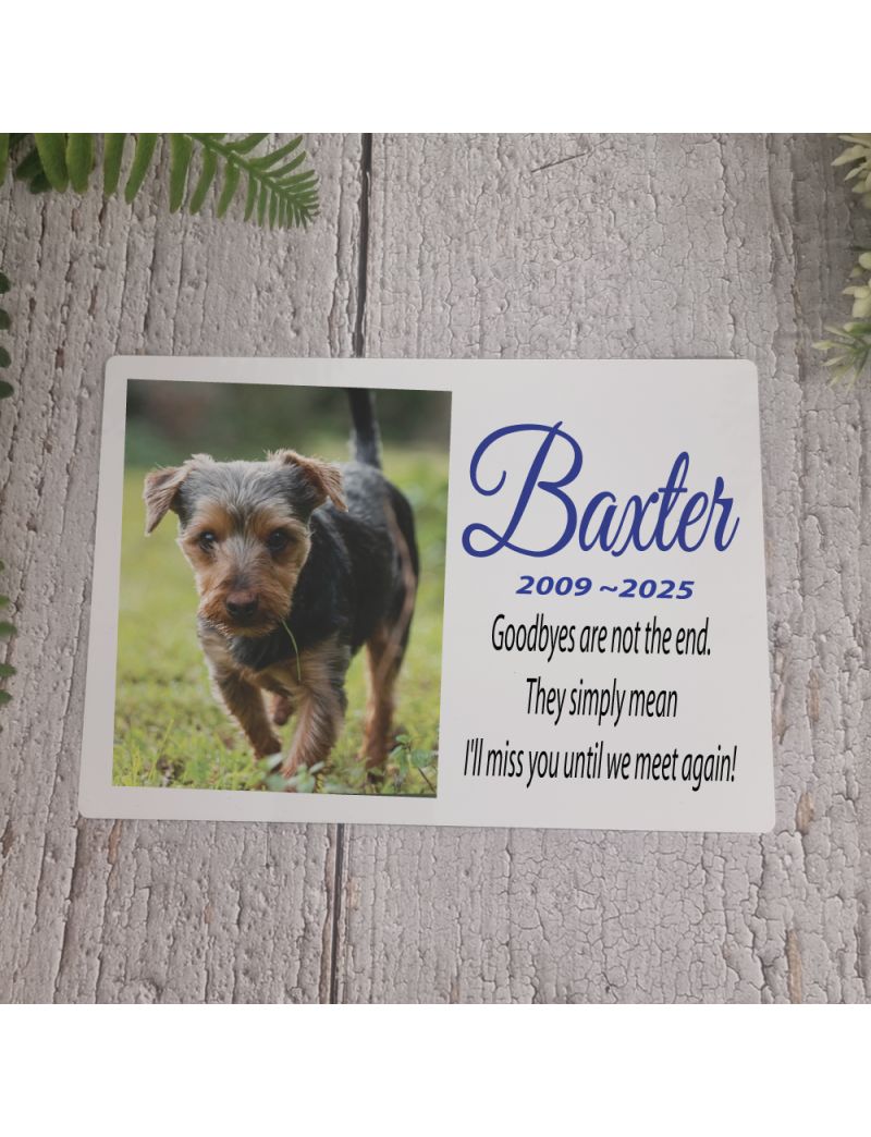 Dog Memorial Photo Plaque 5x7