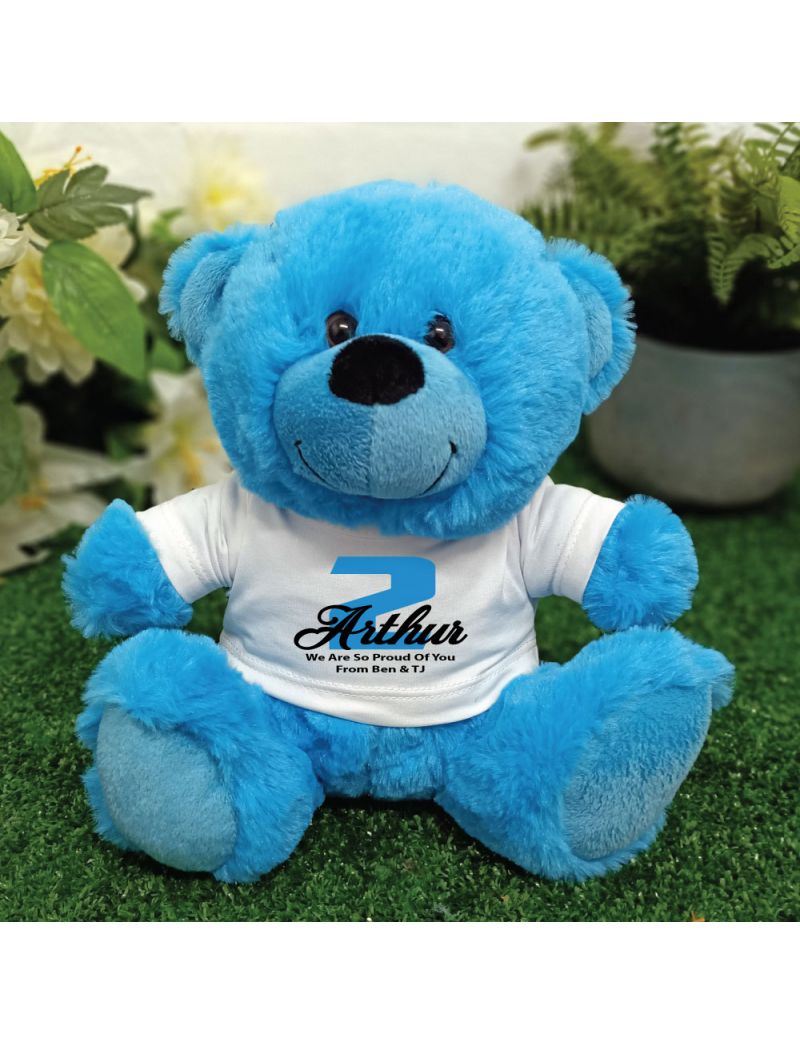 Personalised Birthday Teddy Bear Plush Blue