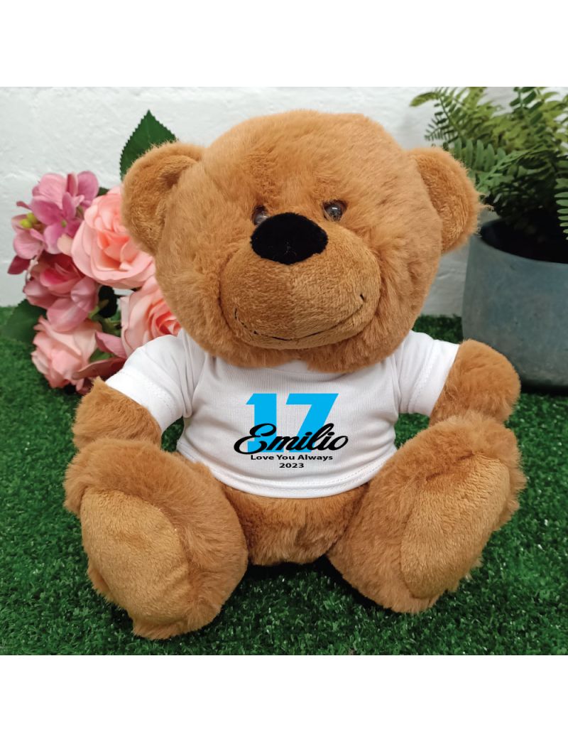 Personalised Birthday Teddy Bear Brown Plush