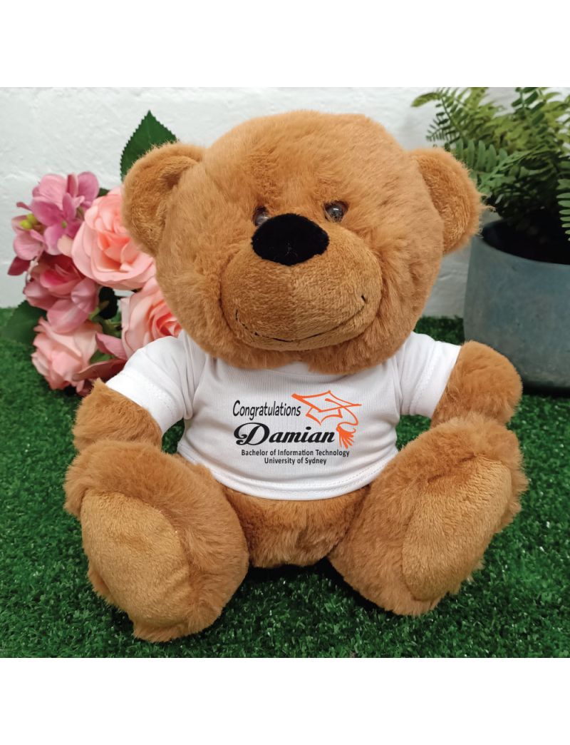  Graduation Personalised Teddy Bear Brown Plush