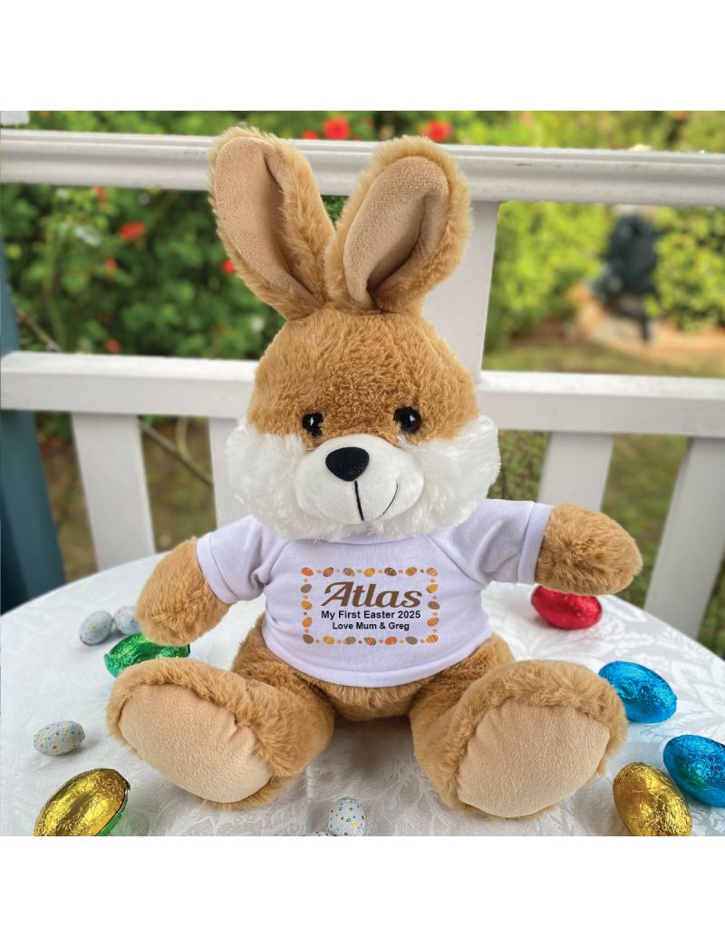 Easter Bunny Beannie Brown Egg Design