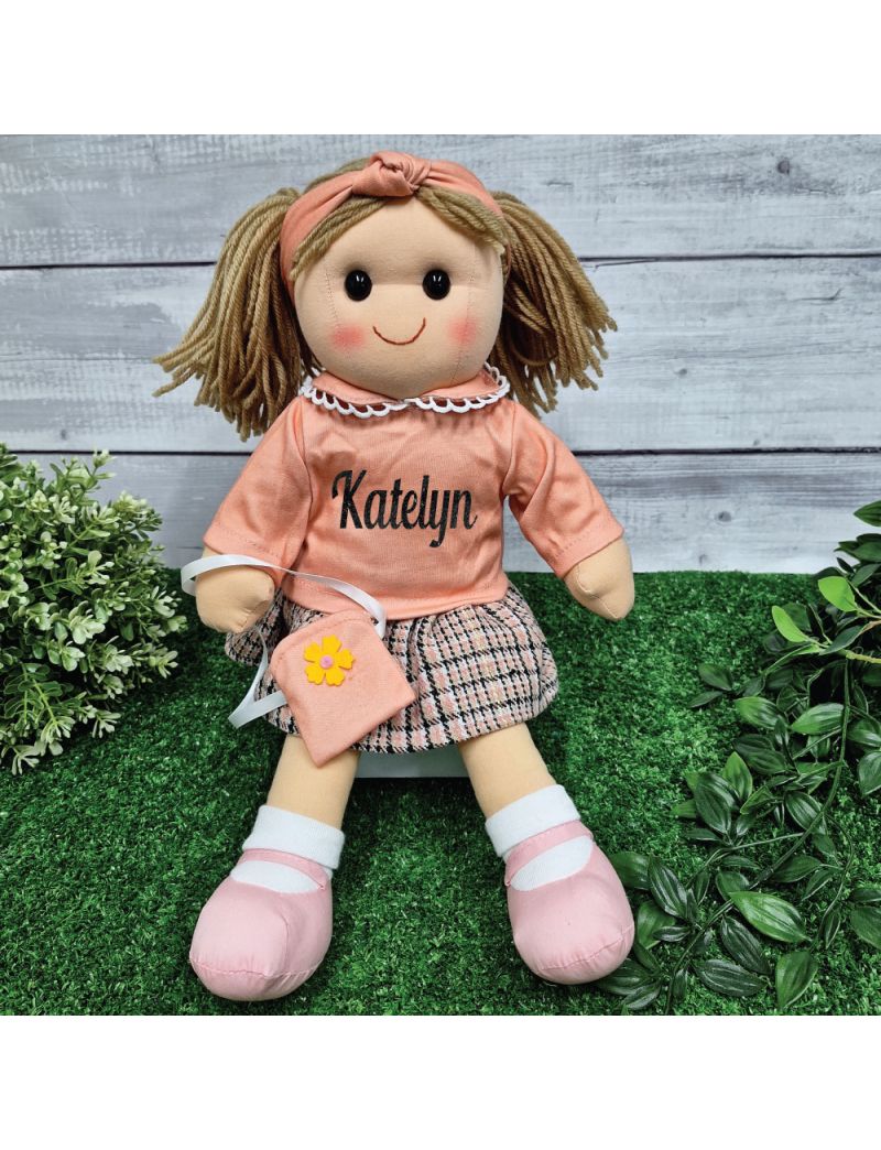 Claudette Personalised Girl Rag Doll 35cm