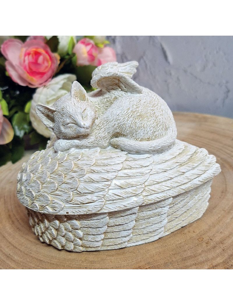 Memorial Cat Heart Trinket Box