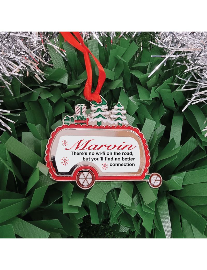Personalised Christmas Caravan Ornament