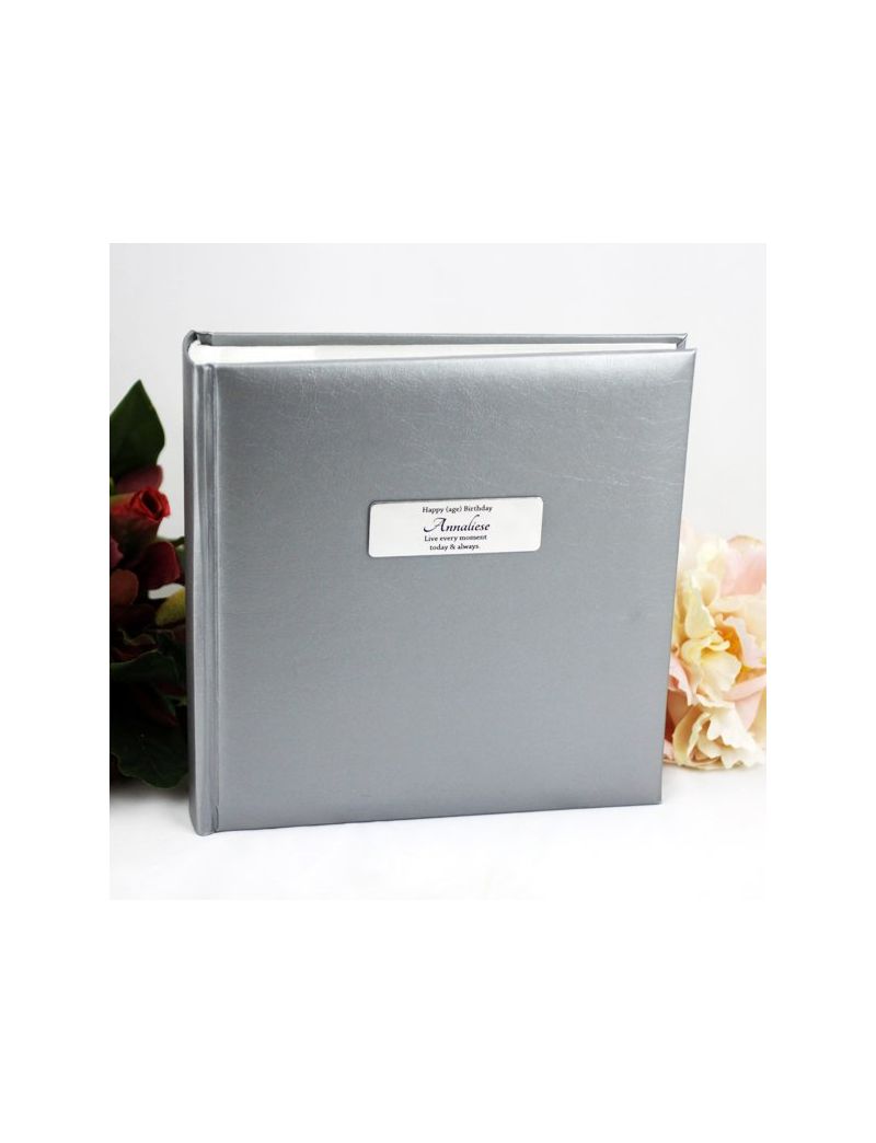 50th Birthday Personalise Silver Albun