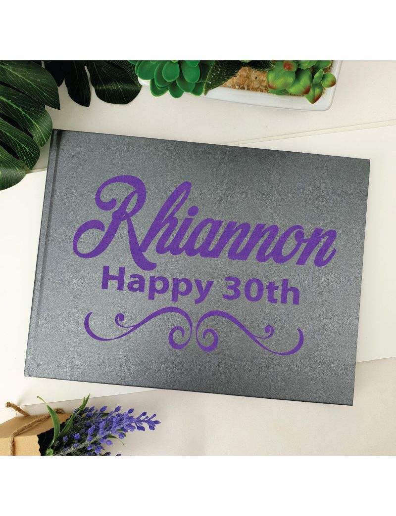 30th Birthday Guest Book Keepsake Album - A5 Black