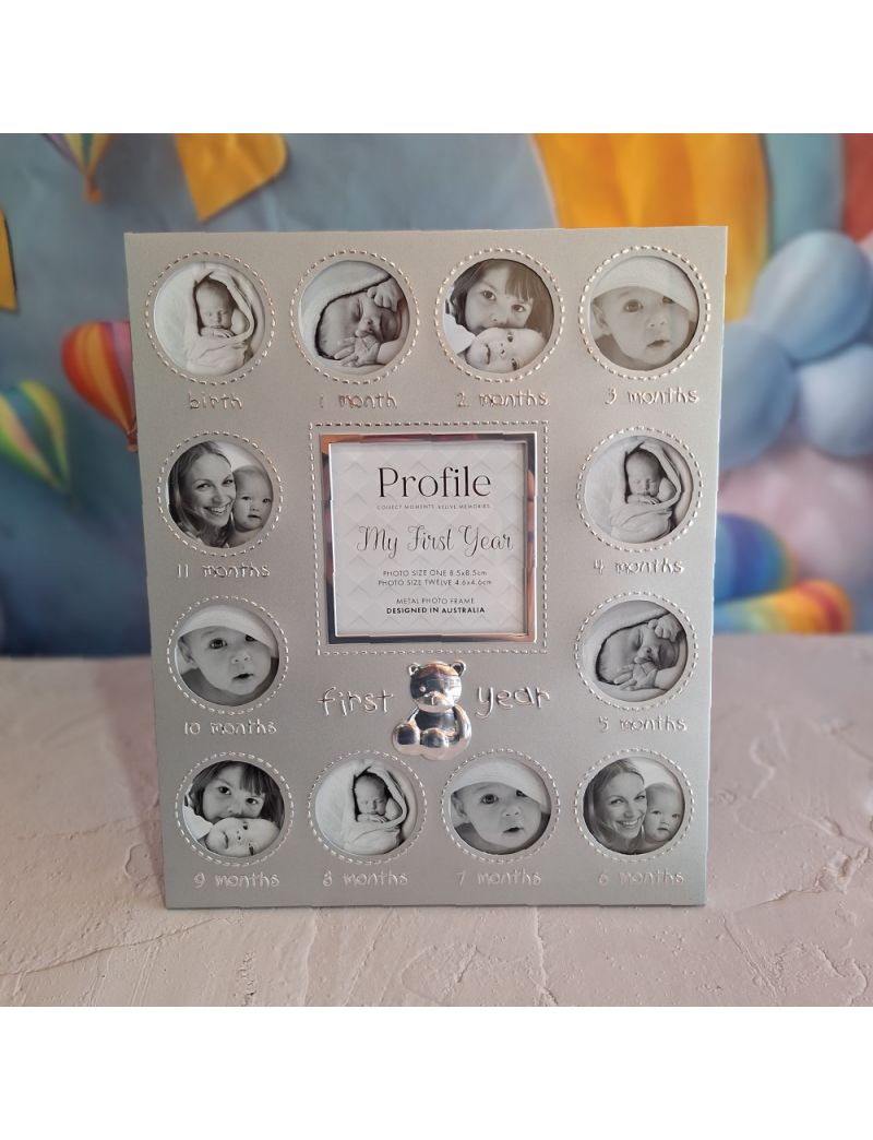 Baby's First Year Silver Photo Frame