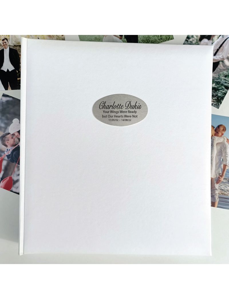 Memorial Personalised Photo Album 500 White