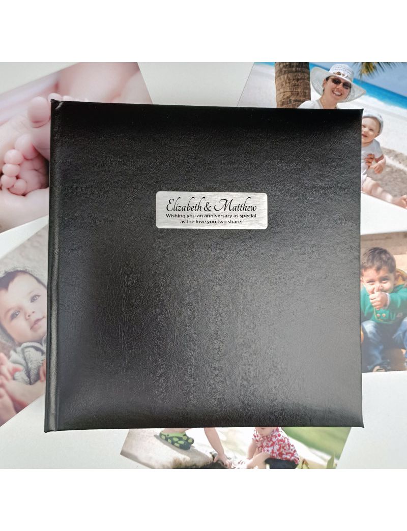 Personalised Anniversary Photo Album -Black 200