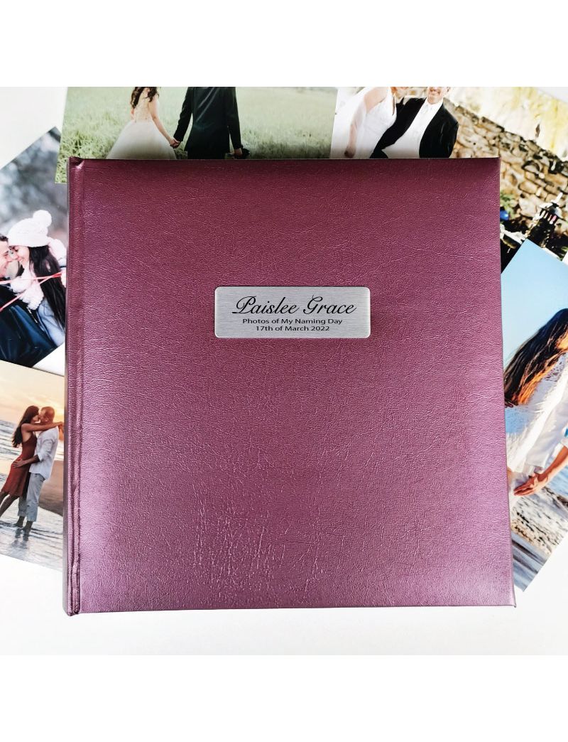 Personalised Naming Day Photo Album Rose 200