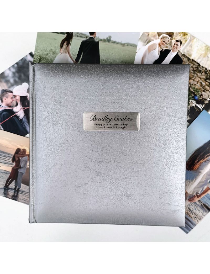 Personalised 21st Birthday Photo Album Silver 200