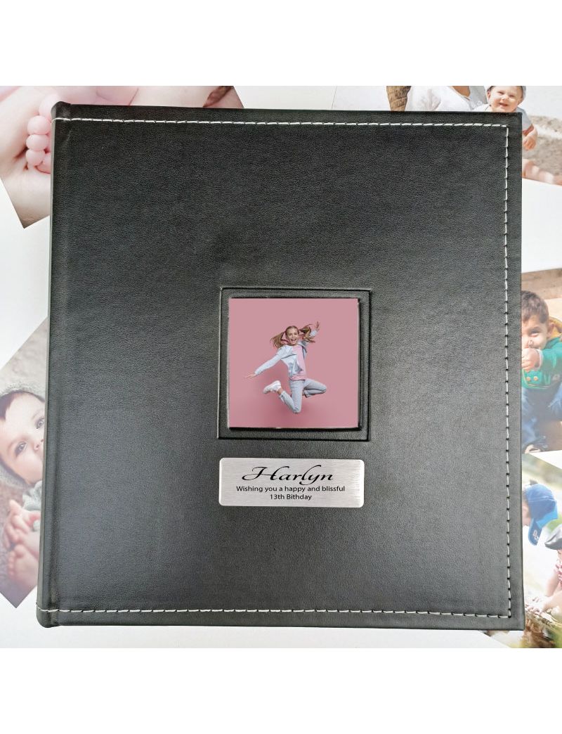 13th Birthday Personalised Black Album 5x7 Photo