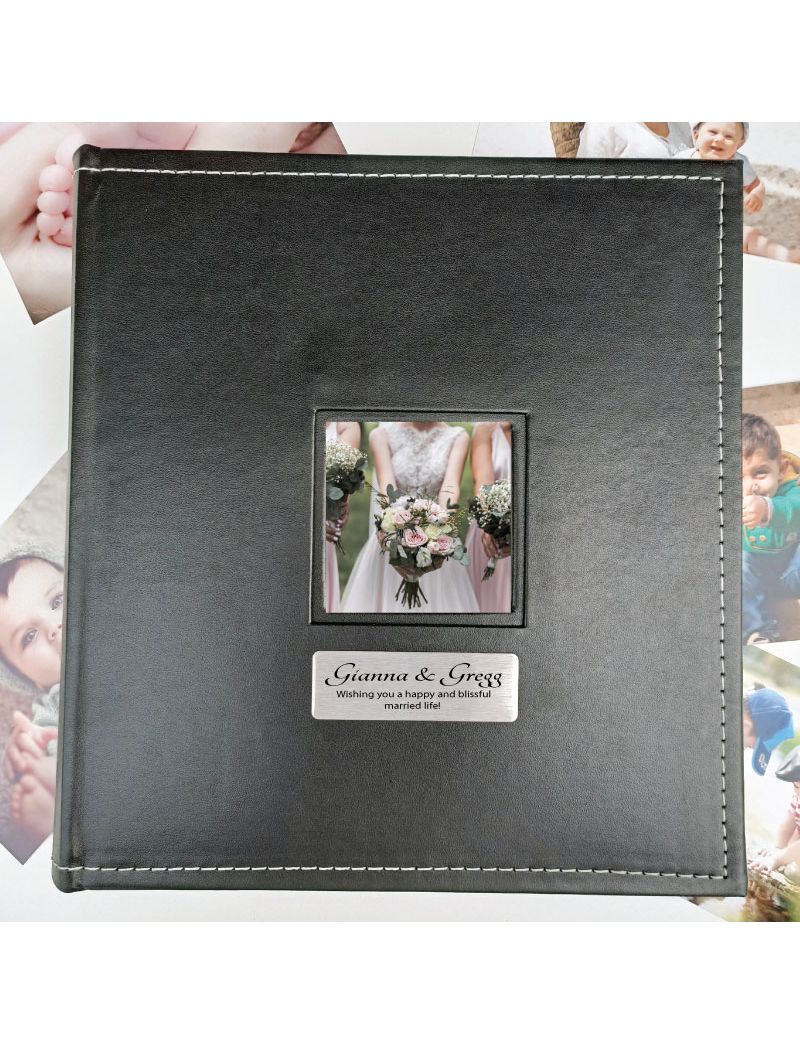 Personalised Wedding Album Black 5x7 Photo