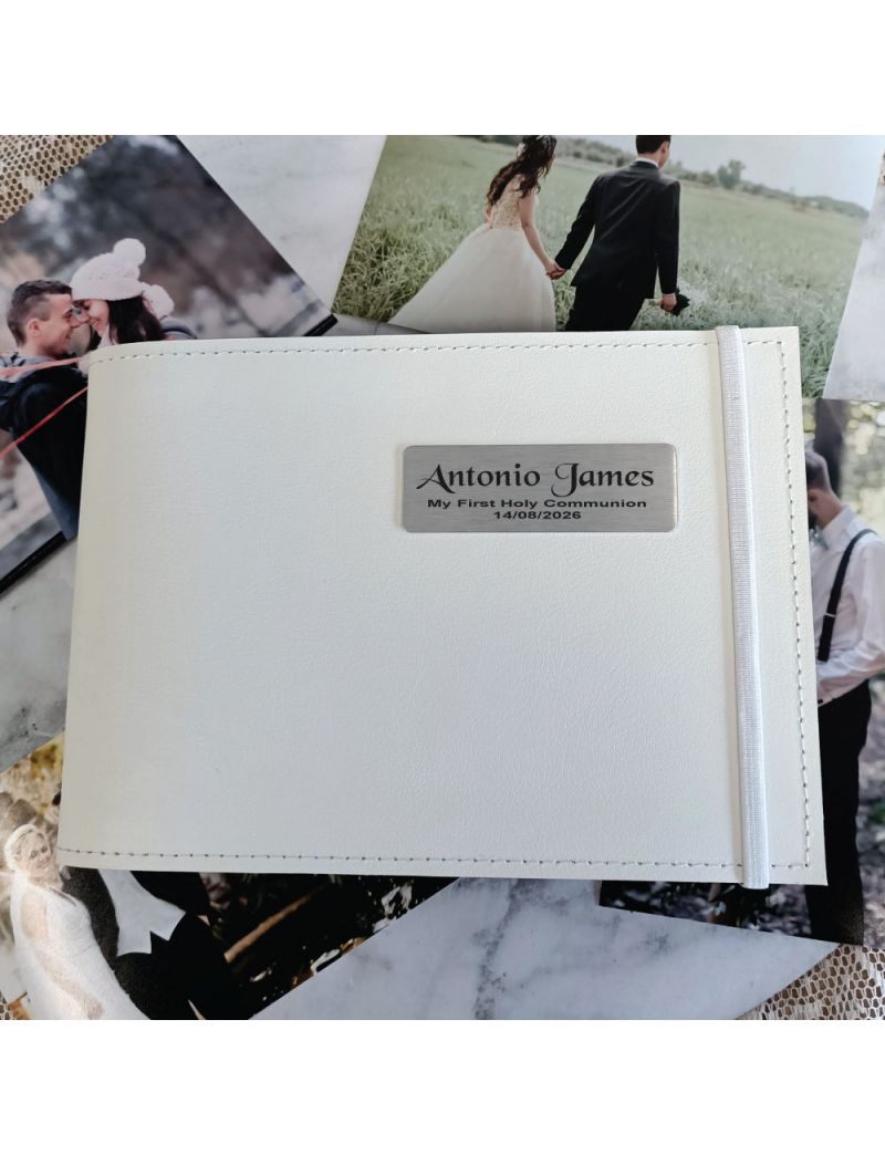 Personalised First Communion Brag Album - White 5x7